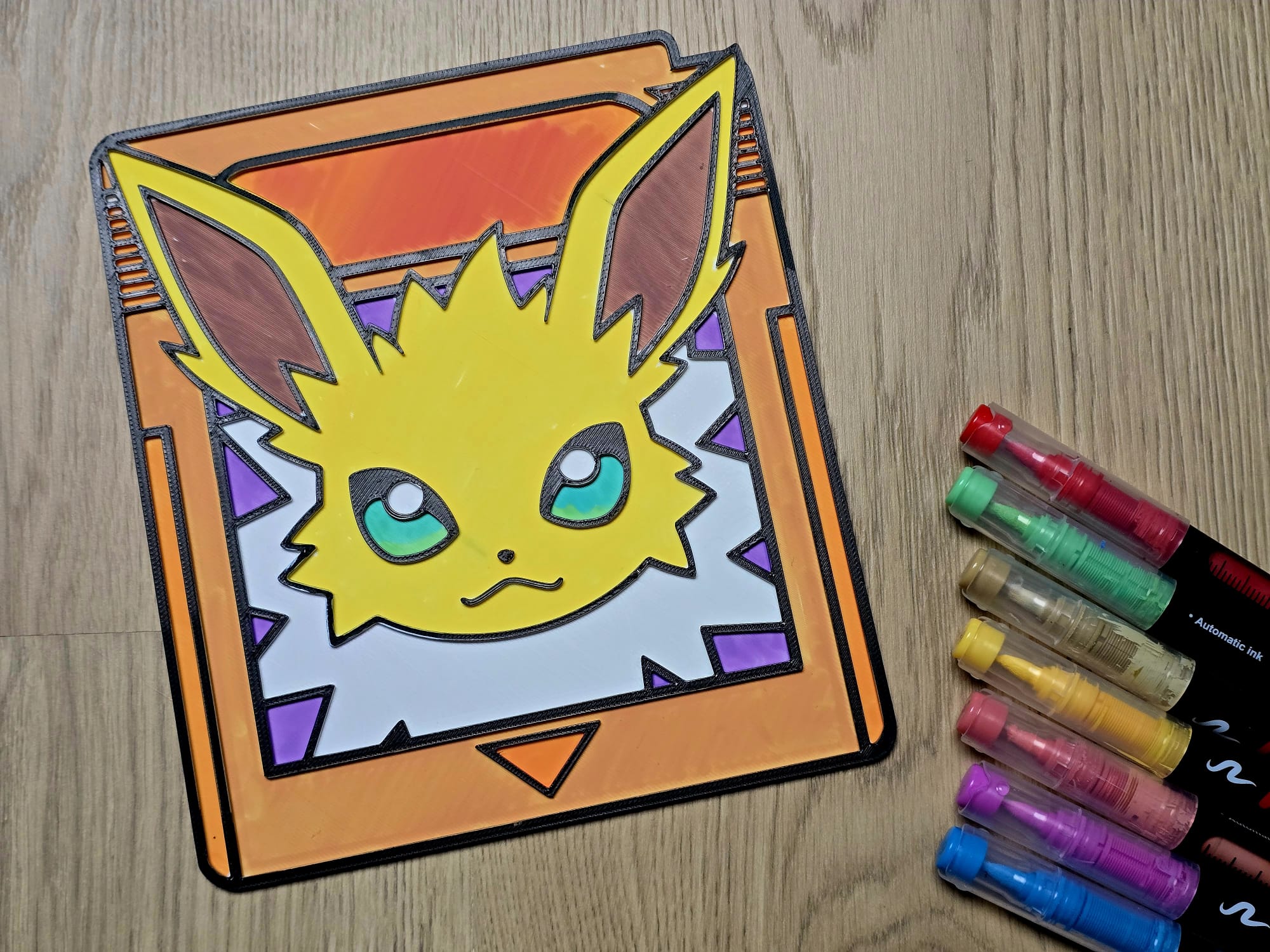 Jolteon Pokemon Gamecard Coloring Craft