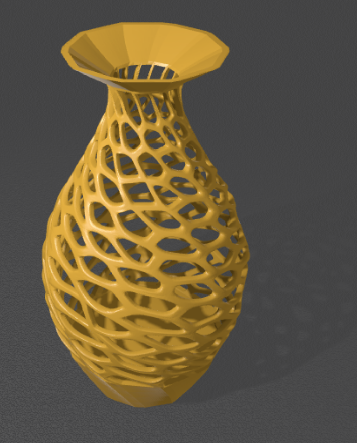 Elegant 3D-Printed Lattice Vase