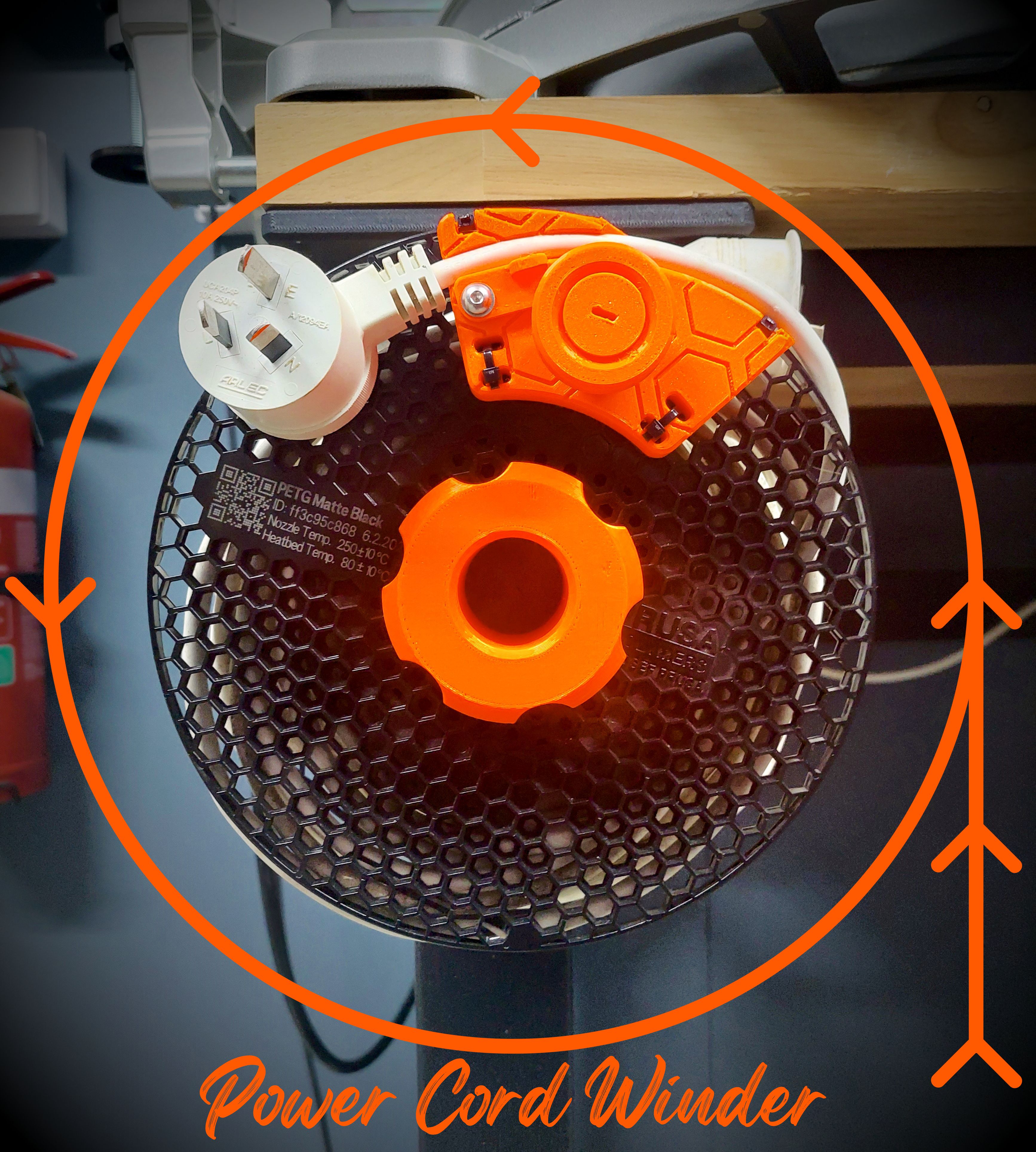 Power Cord Winder & Organiser