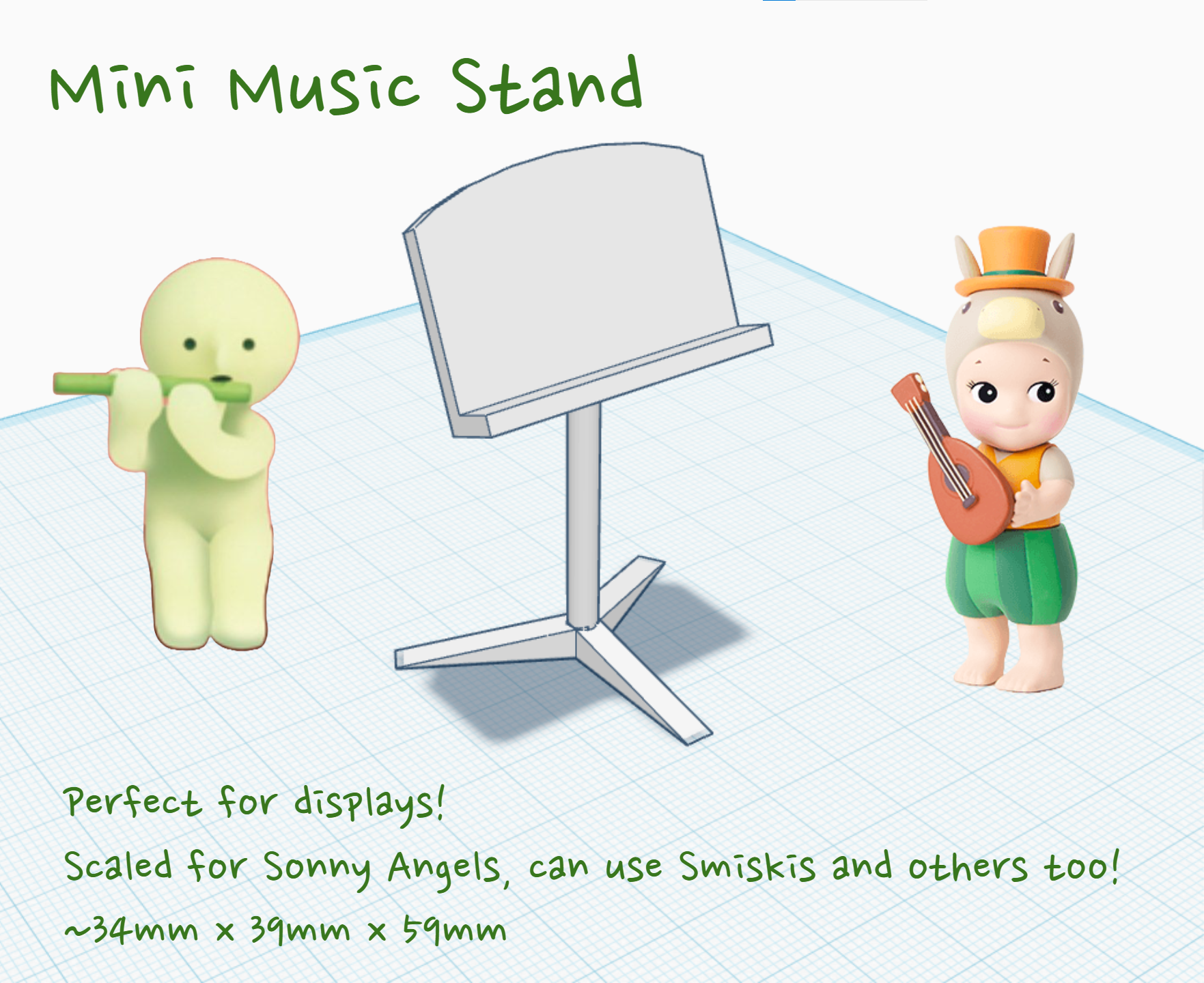 Mini Music Stand for Smiskis, Sonny Angels, and more!