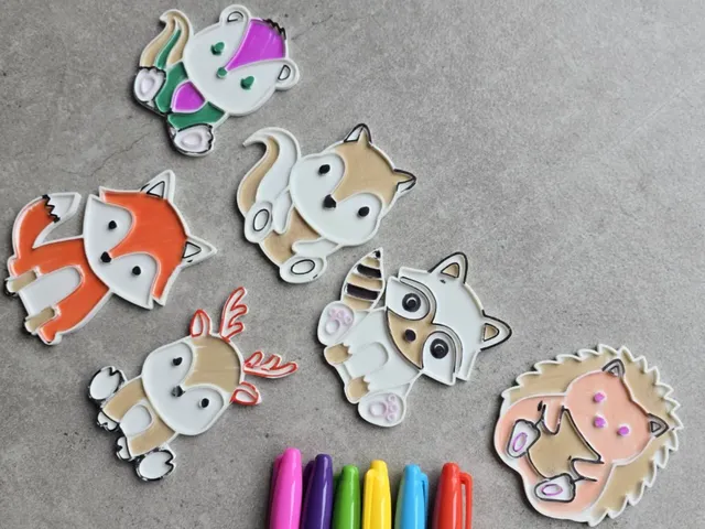 Cute Animals Coloring Diy Fun Gift Craft