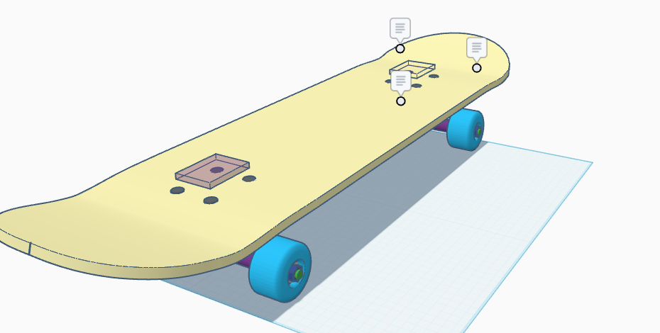 Skate bord with supports i use organic supports