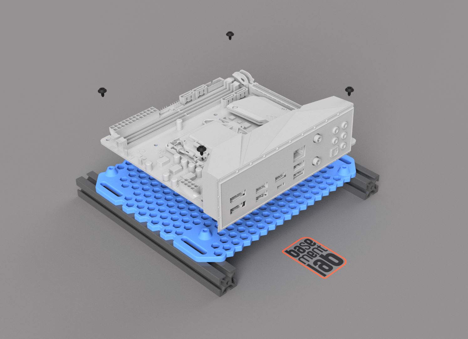 Mini-ITX Motherboard Stand HoneyComb Design - Supporto scheda madre Mini-ITX a nido d'ape