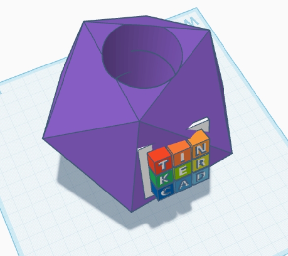 low poly pen holder
