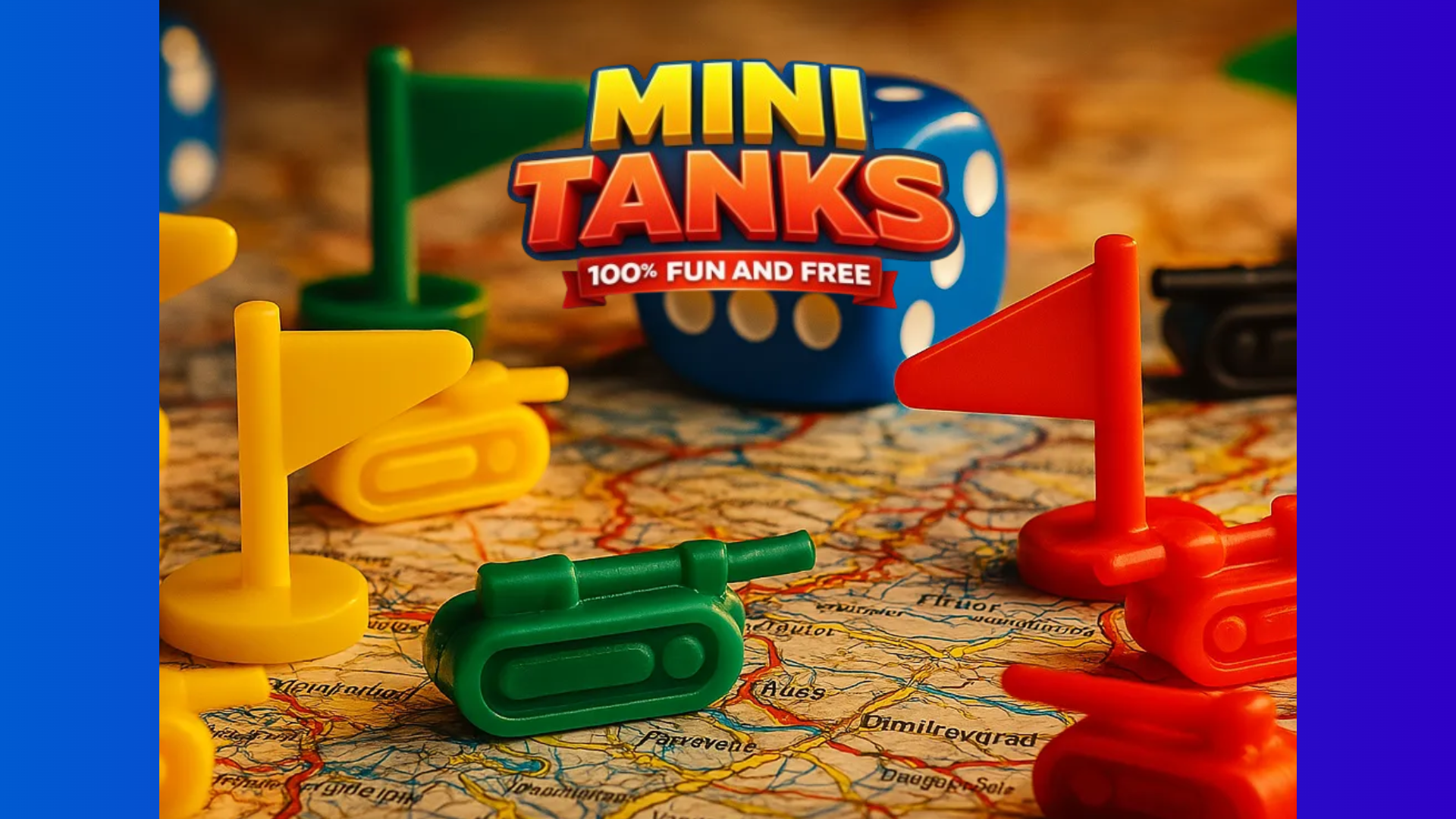 Tiny tanks with flags