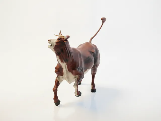 Raging Bull Figurine Animal Sculpture 3D Printable