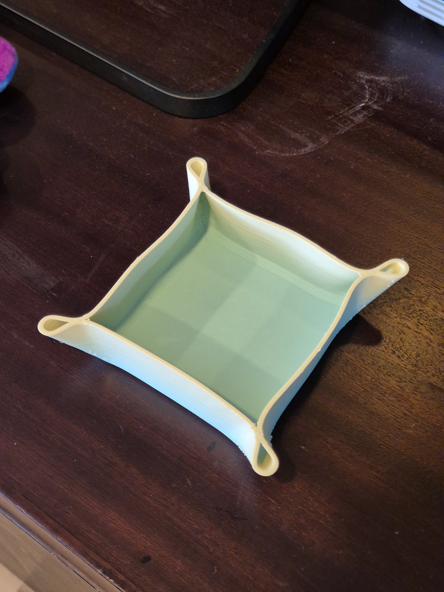Faux Leather Key Tray