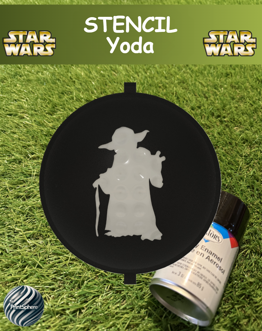 Golf - Golf Ball Stencil - Insert - Star Wars - Yoda - Spray Only