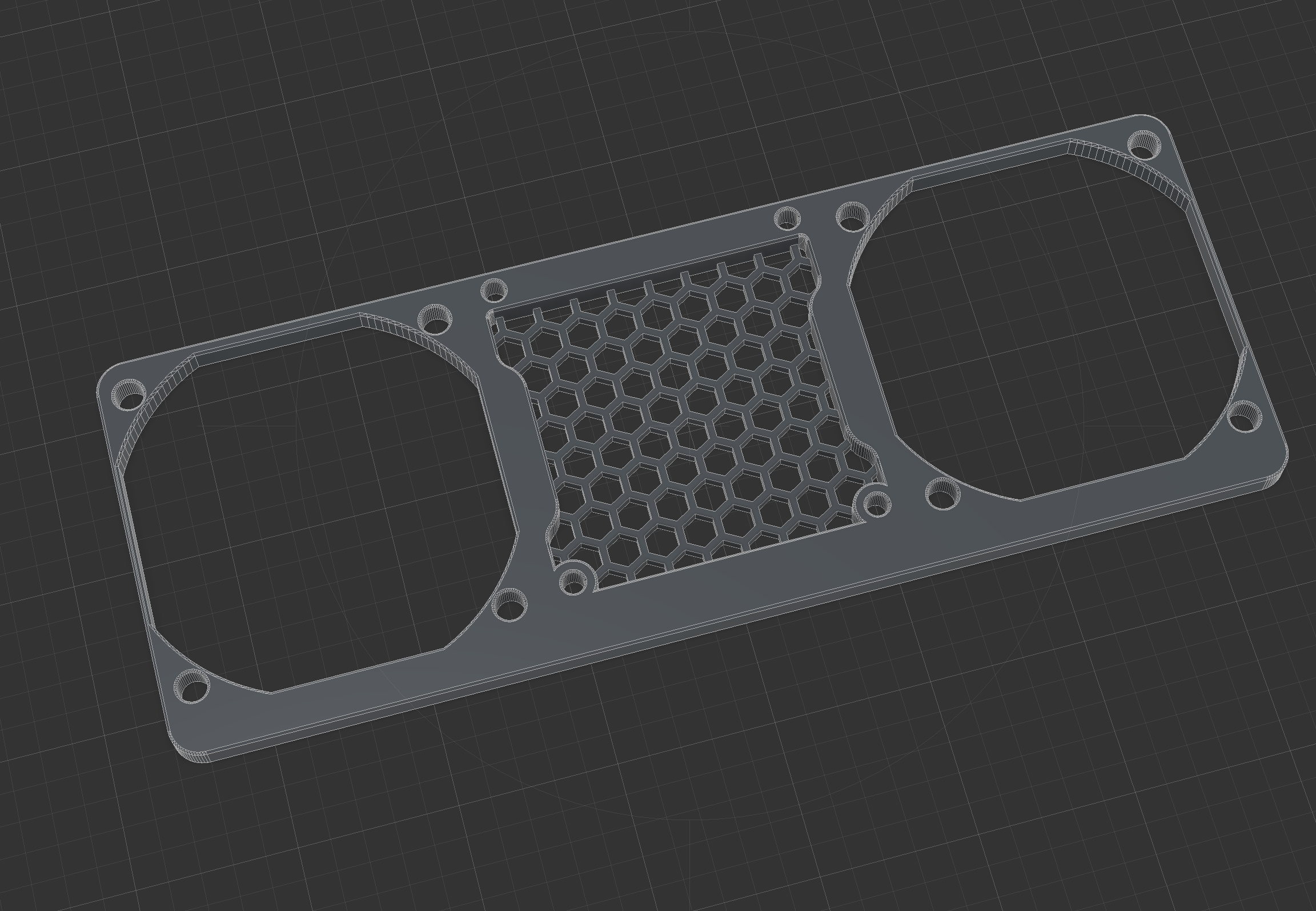 Voron 2.4 Noctua Fan Support Meshed Insert Remix