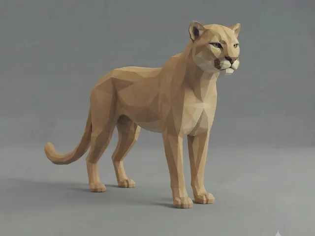 Low Poly Cougar