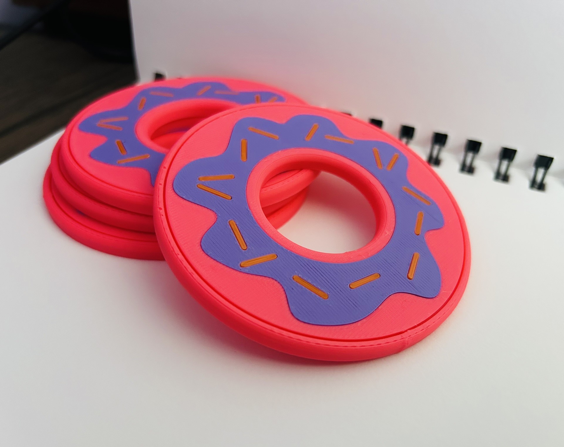 Miniatura 2 do modelo 3D Donut coaster