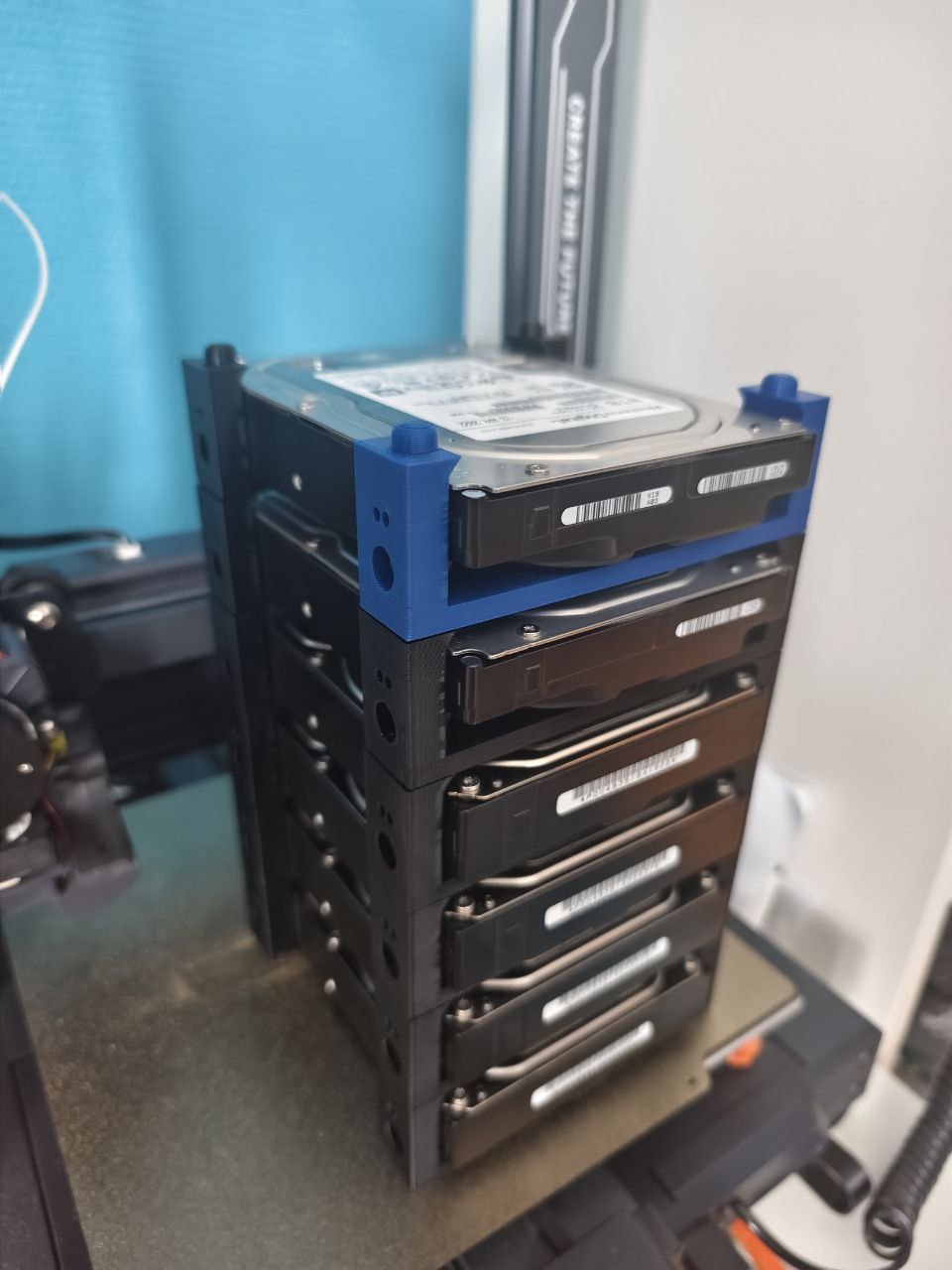 HDD Hard Disk Drive Stacker - easy to print remix without unneeded top