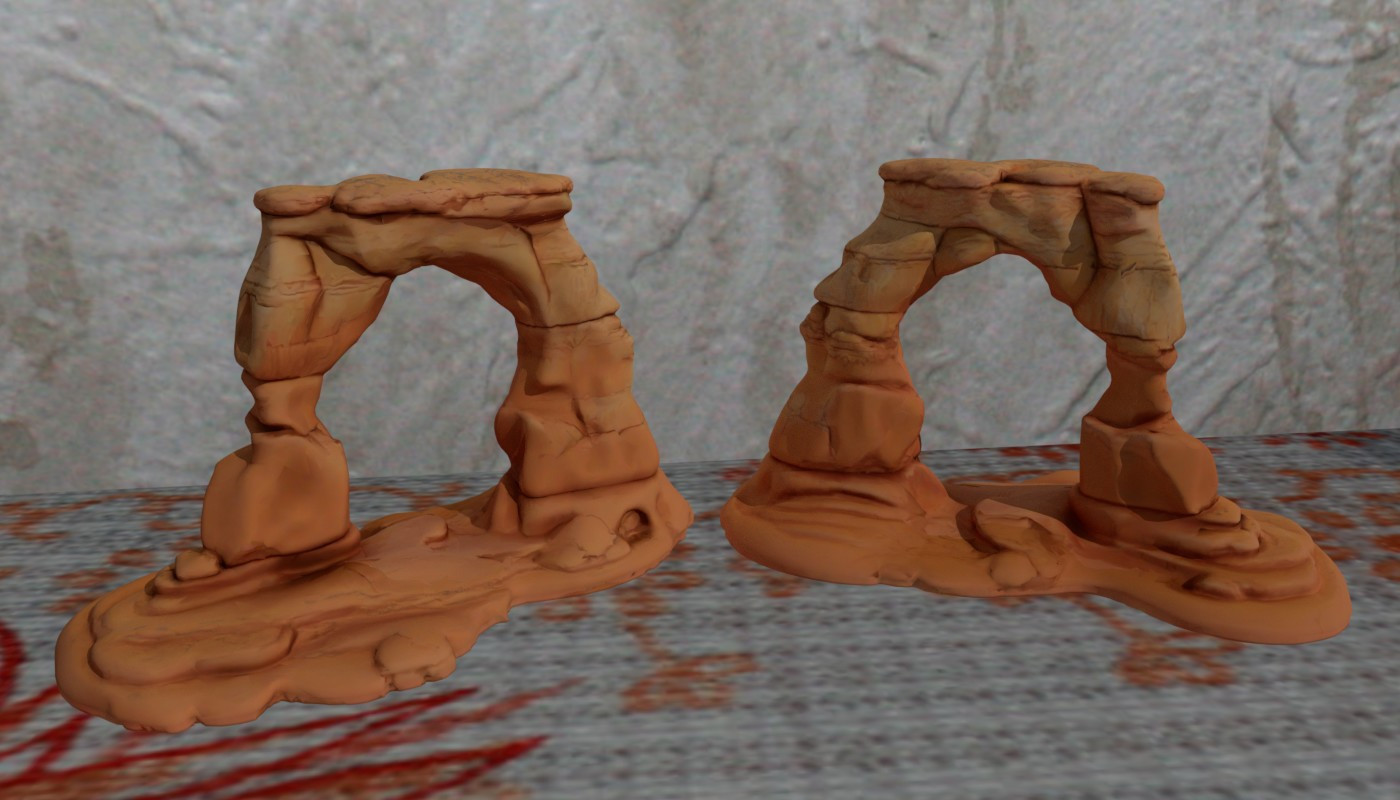 DND Terrain arch Sandstone Desert Wall Landscape NOsupport FDMready Supportless