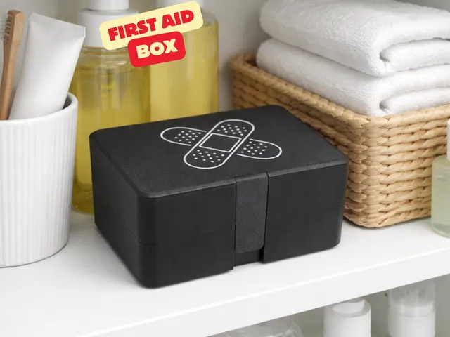 PATCHES BOX / FIRST AID BOX (PRINT IN PLACE) / BATHROOM ACCESSORIES / MODERN DESIGN / BATHROOM TOOLS