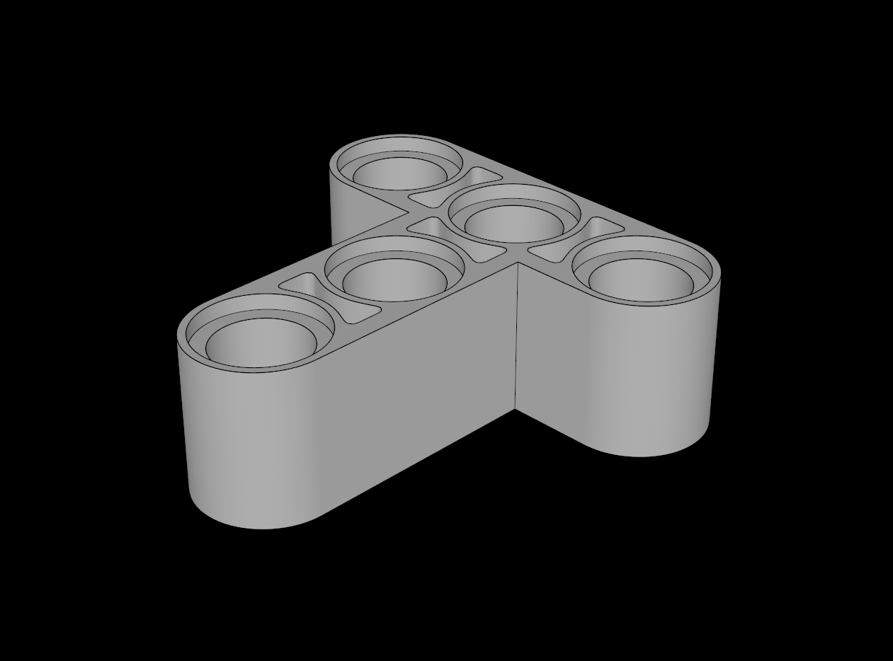 Lego Compatible (60484.dat) Technic Beam  3 x  3 T-shaped