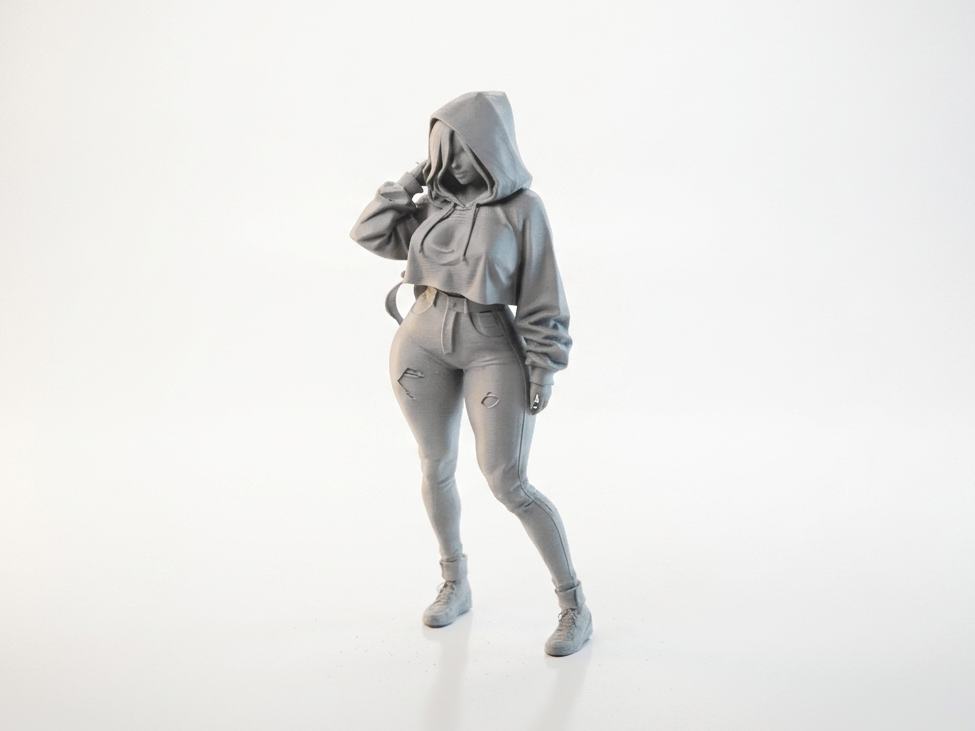 Hooded Female Figurine 3D Printable