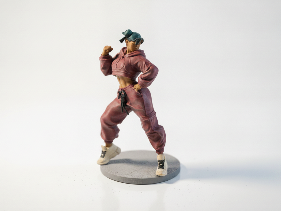 Street Fighter Chun Li Figurine Action Pose 3D Printable