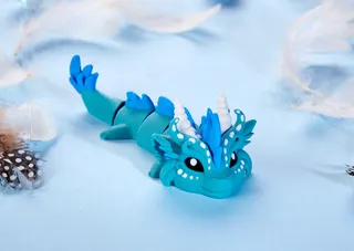 Wind Dragon - Articulated Keychain Figure