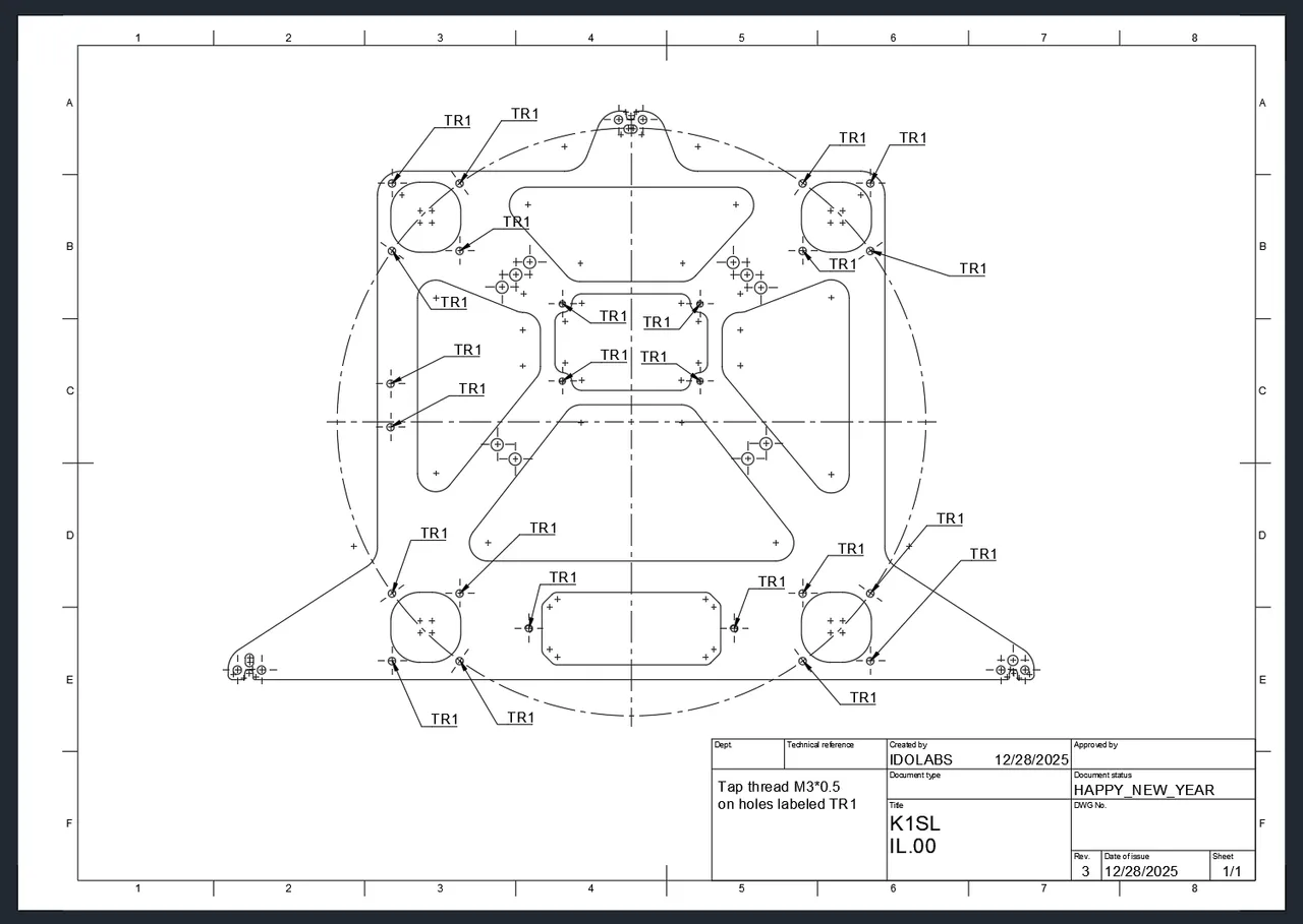 IL.00 | K1SL] Creality K1 / Max Superlight Bed Frame by IDOLABS