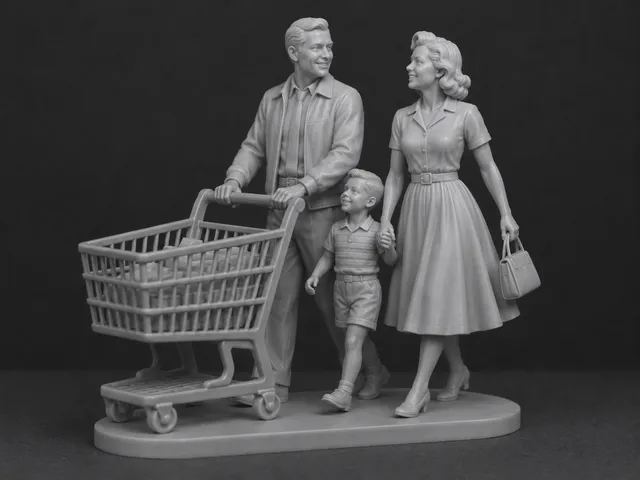Einkaufen im Retro-Stil/Shopping in retro style