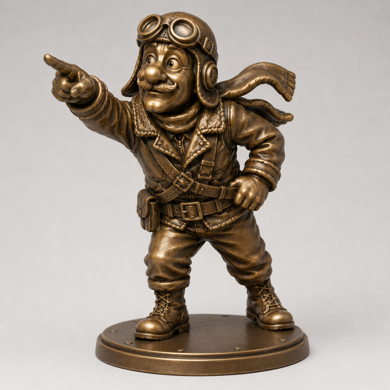 Pilot heroic pose