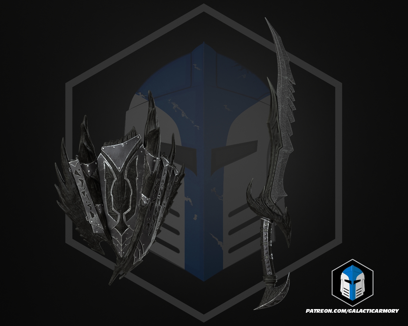 Daedric Sword and Shield - 3D Print Files