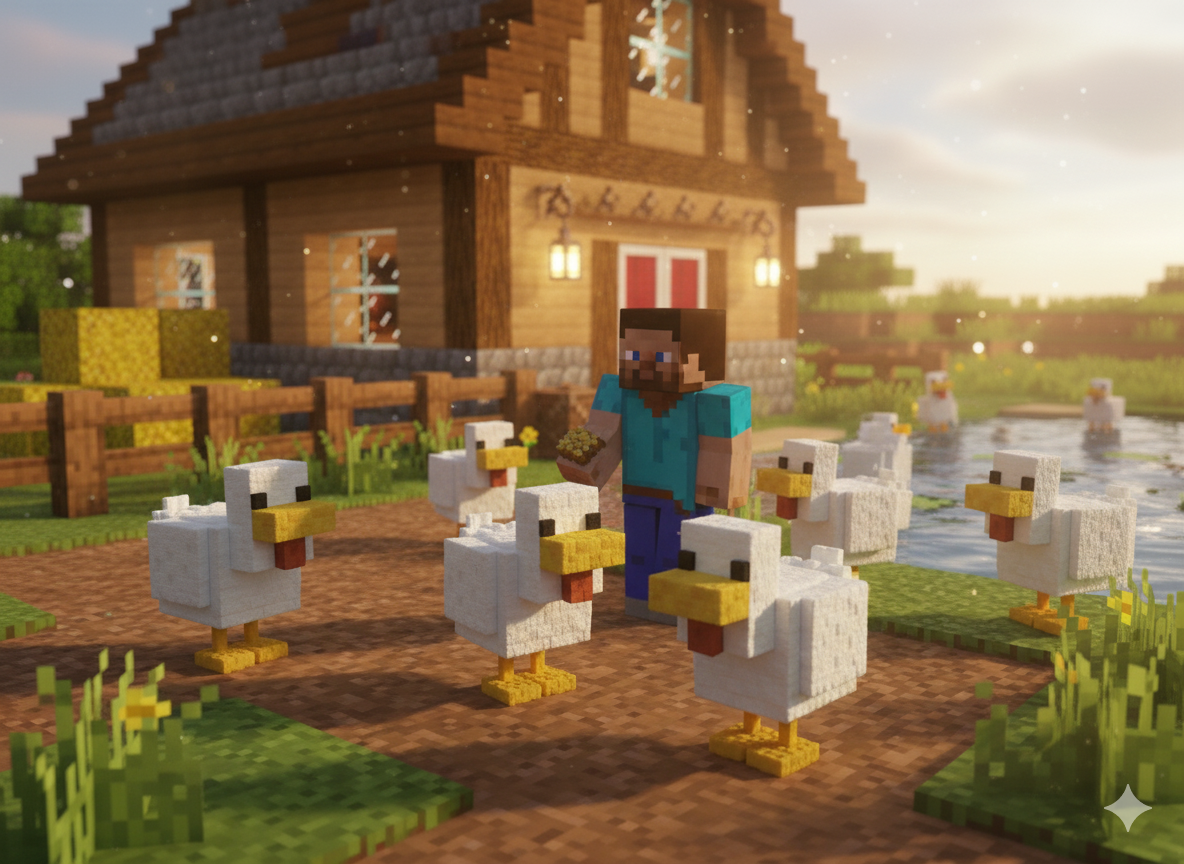 Miniatura 8 do modelo 3D Minecraft Chicken Duck
