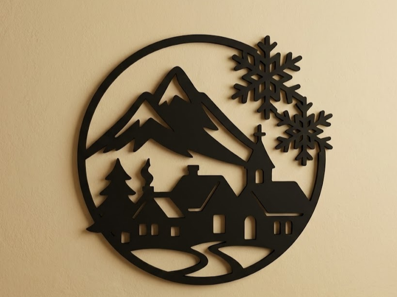 Winter Village - Christmas Wall Art