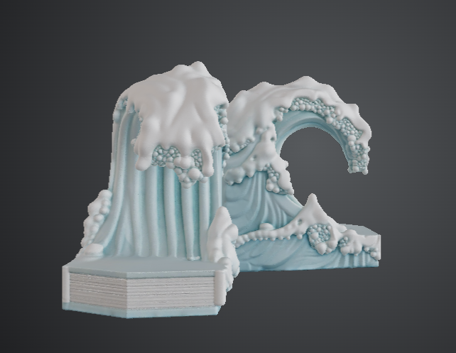 Ocean Wave Bookends