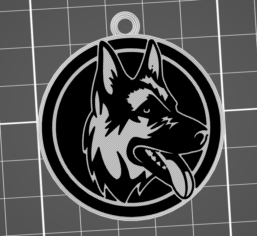 Keychain german shepherd dog