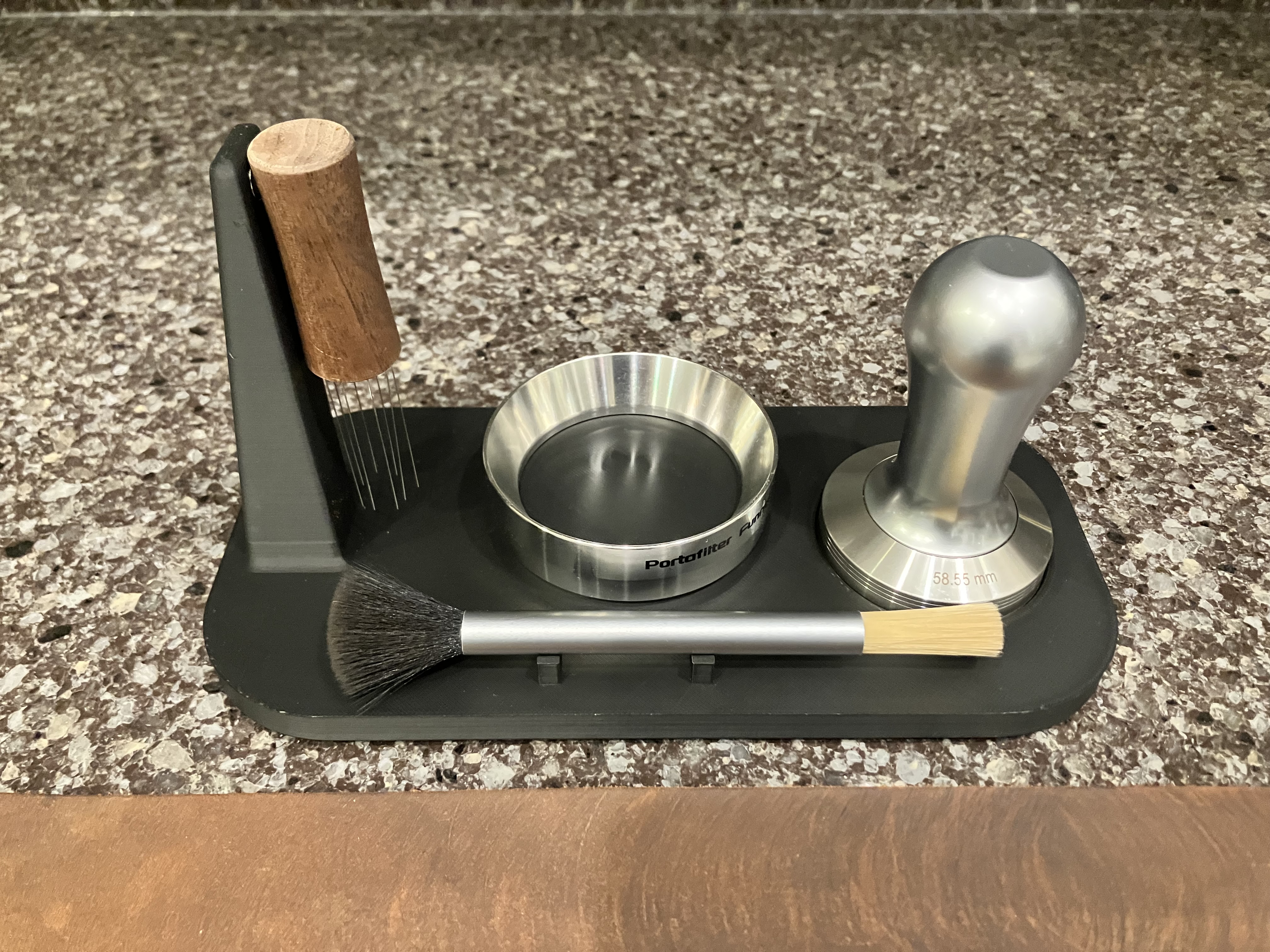 Compact Espresso Tamping Station