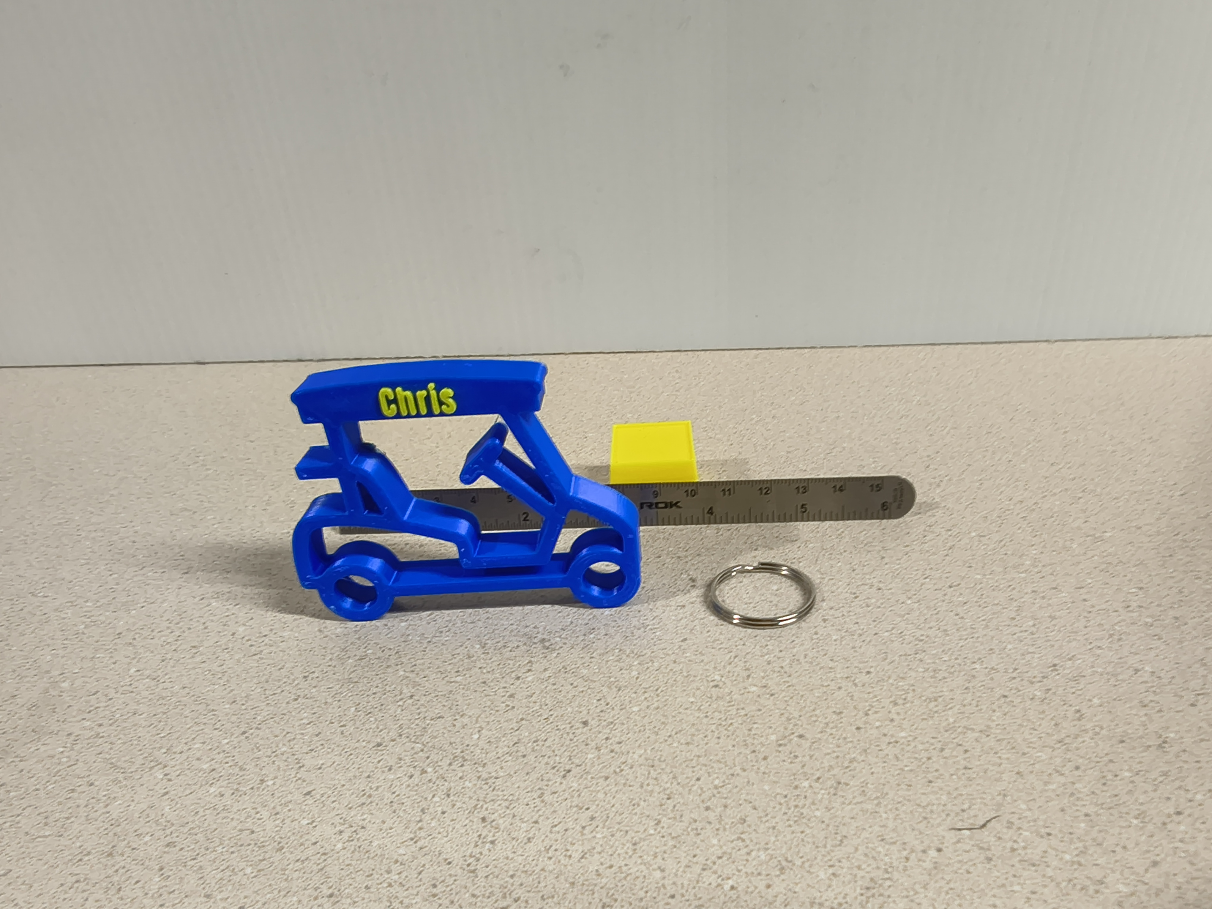Customizable Golf Cart keychain