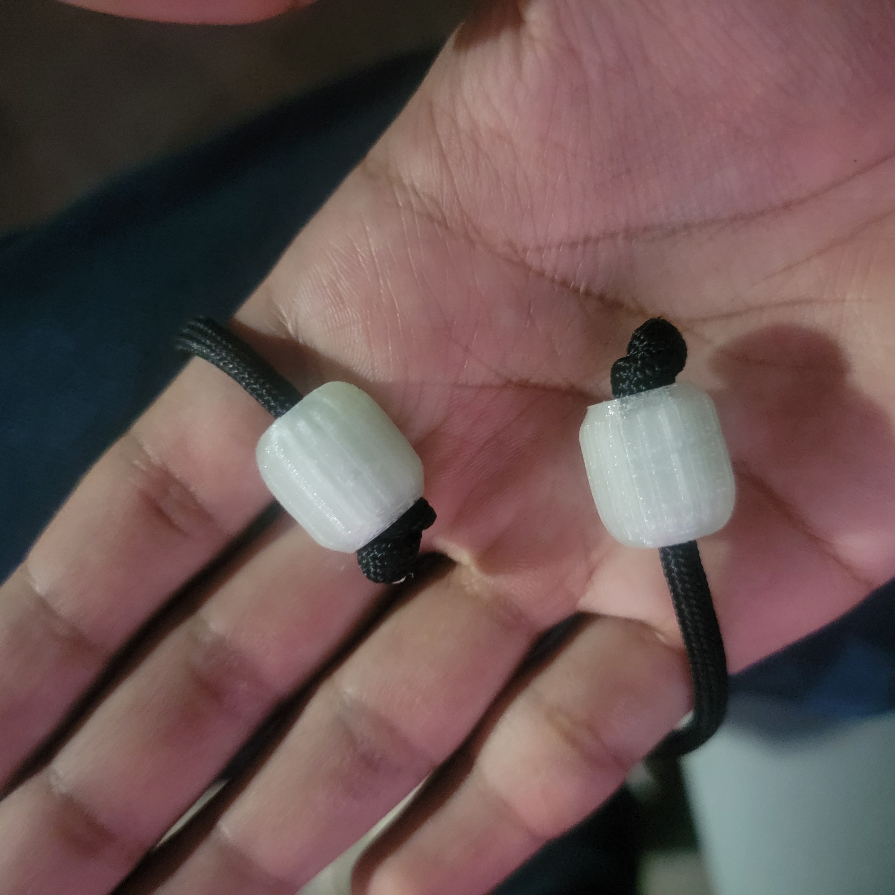 TPU begleri bead - holds 2 hex nuts