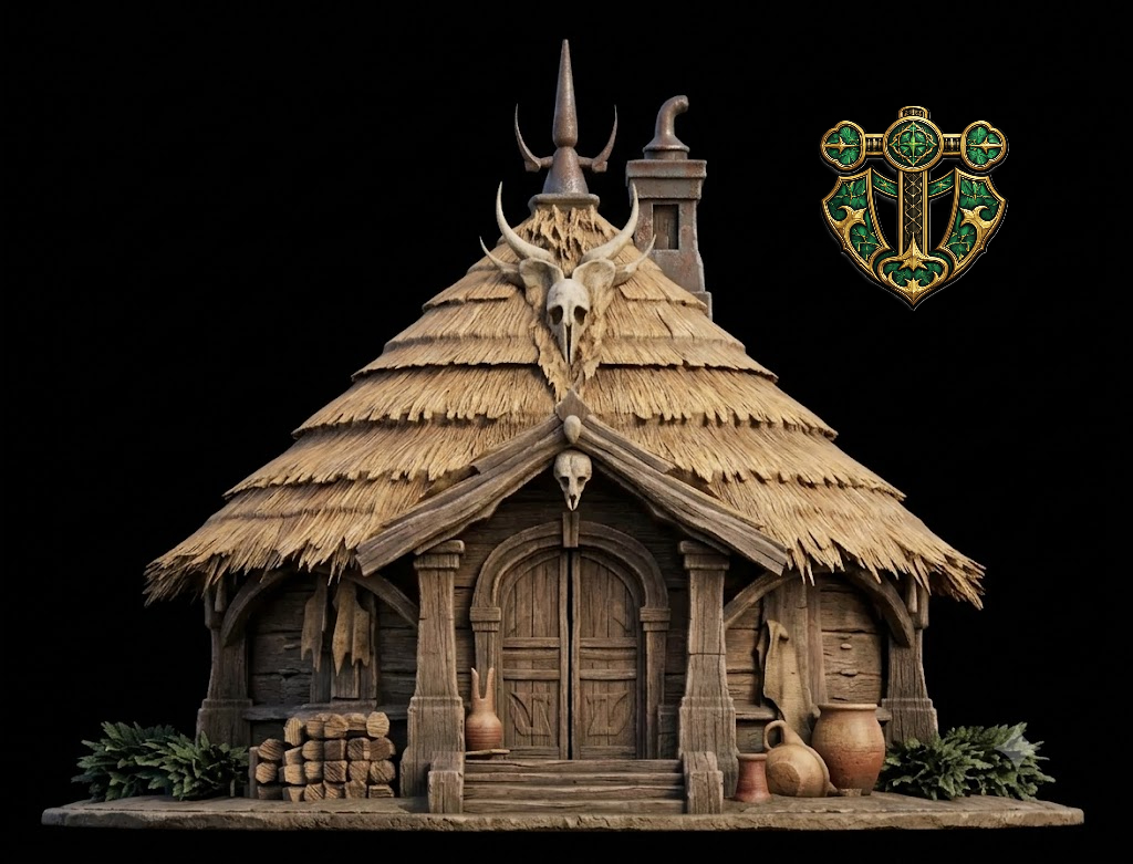 Human Hut or Hunters Hut, Town Set Piece