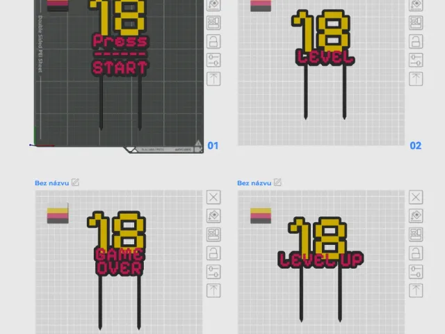 18th Birthday Gamer Cake Topper (4 Variations)