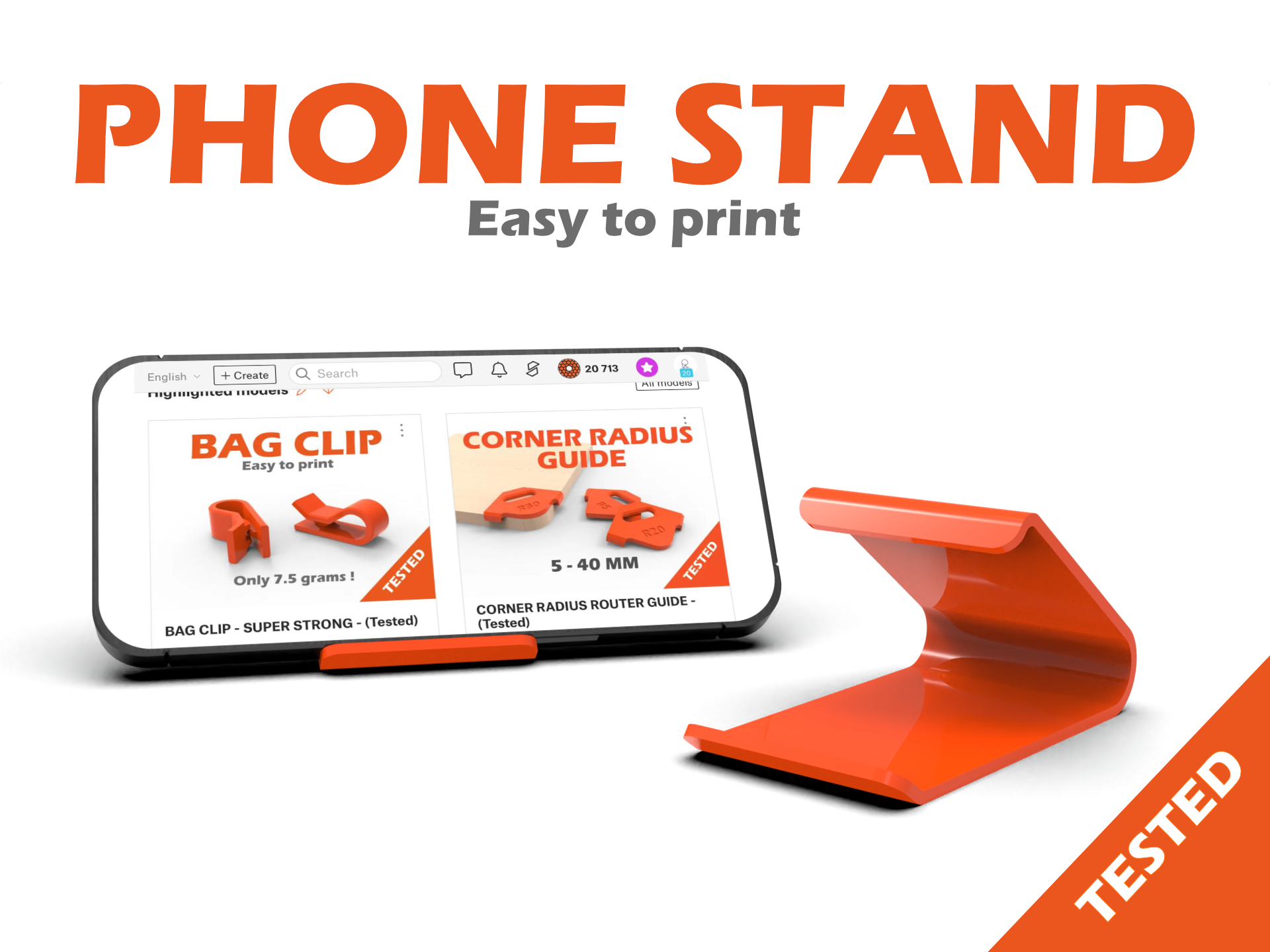 PHONE STAND - (Tested)