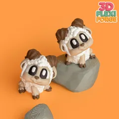 Flexi Cute Ram Print-in-place & Keychain