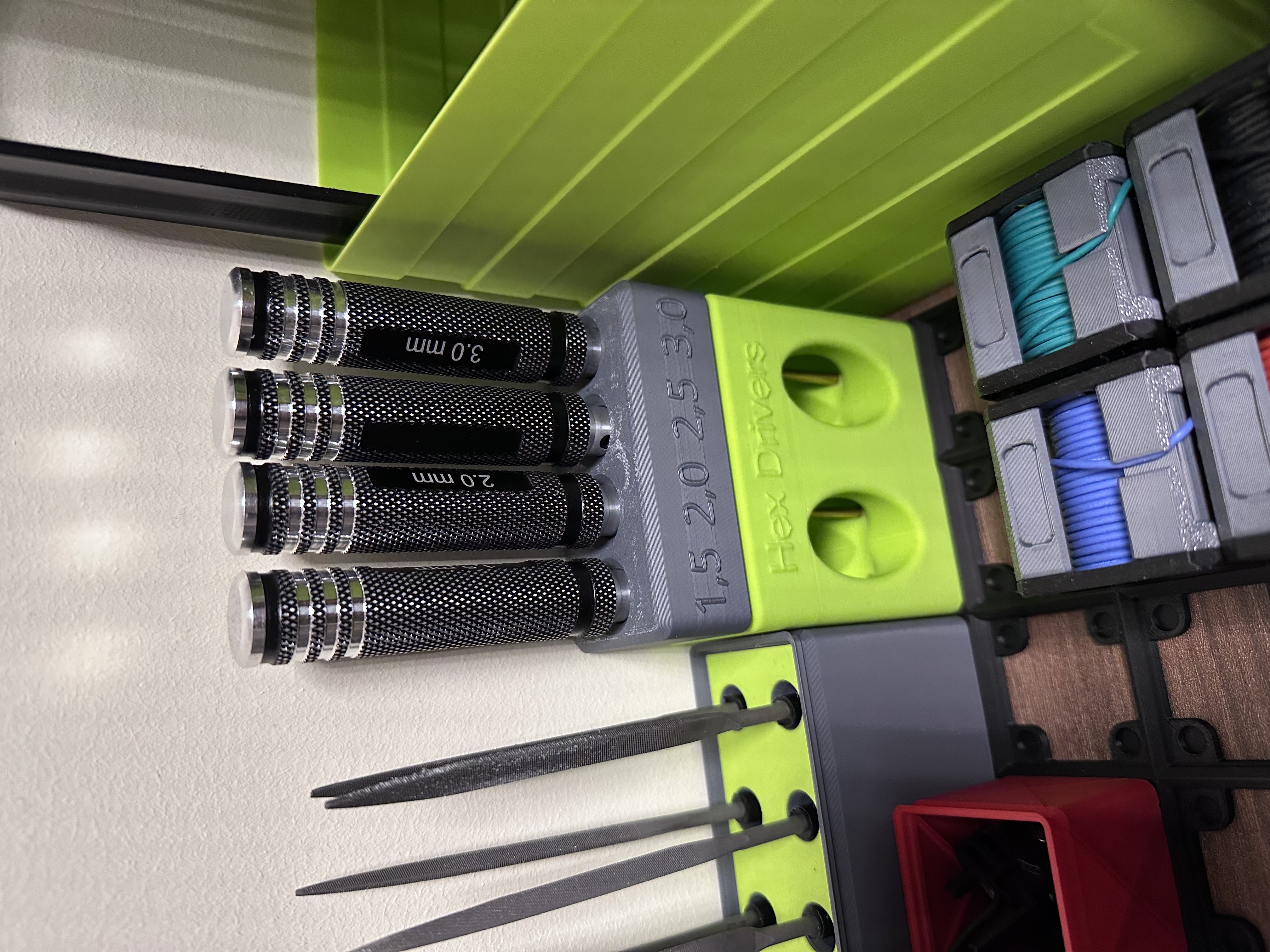 Expansion for Gridfinity 2x1 hex driver stand