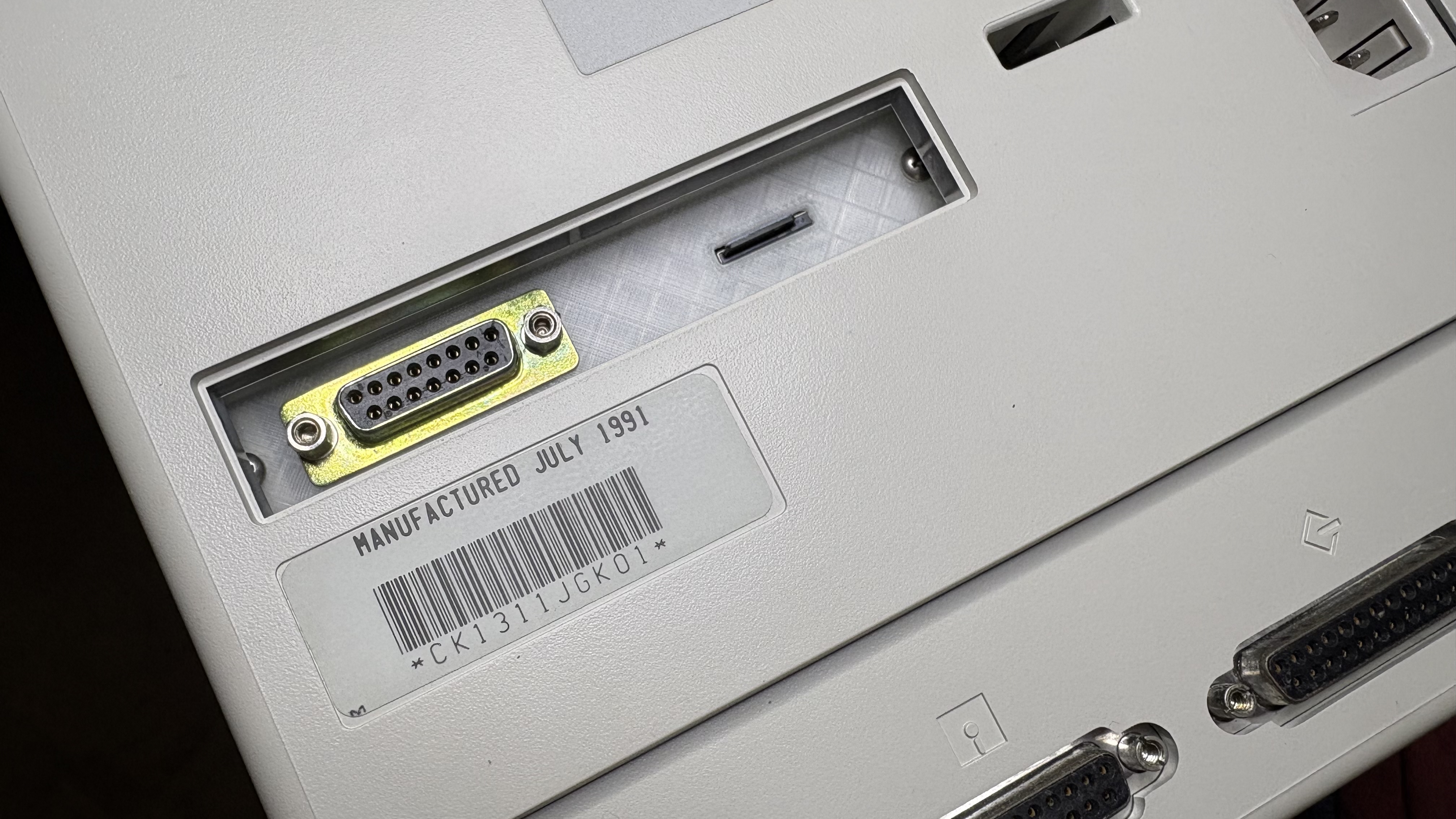 Macintosh SE/30 DB15 + MicroSD bracket