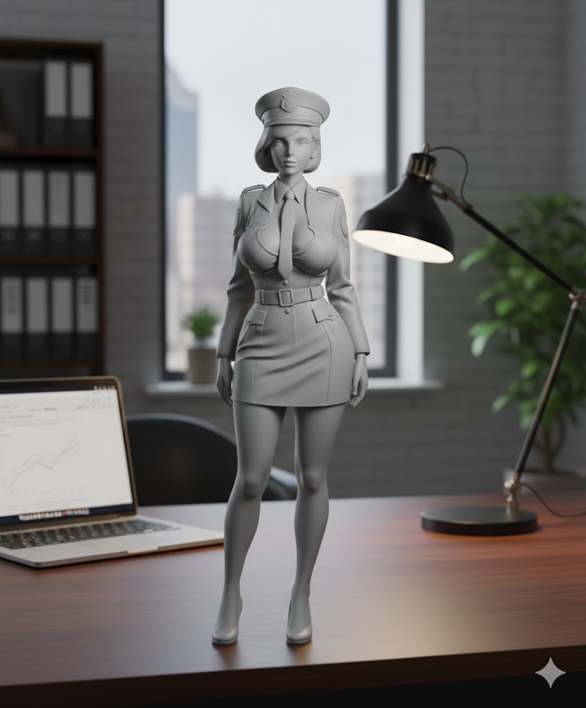woman in guard uniform
