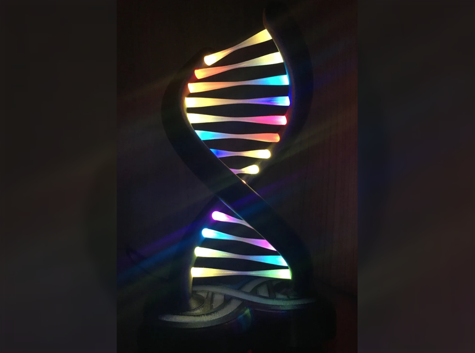 RGB LED DOUBLE HELIX DNA LAMP - Micro USB Socket & Closed Bottom - with Arduino Code