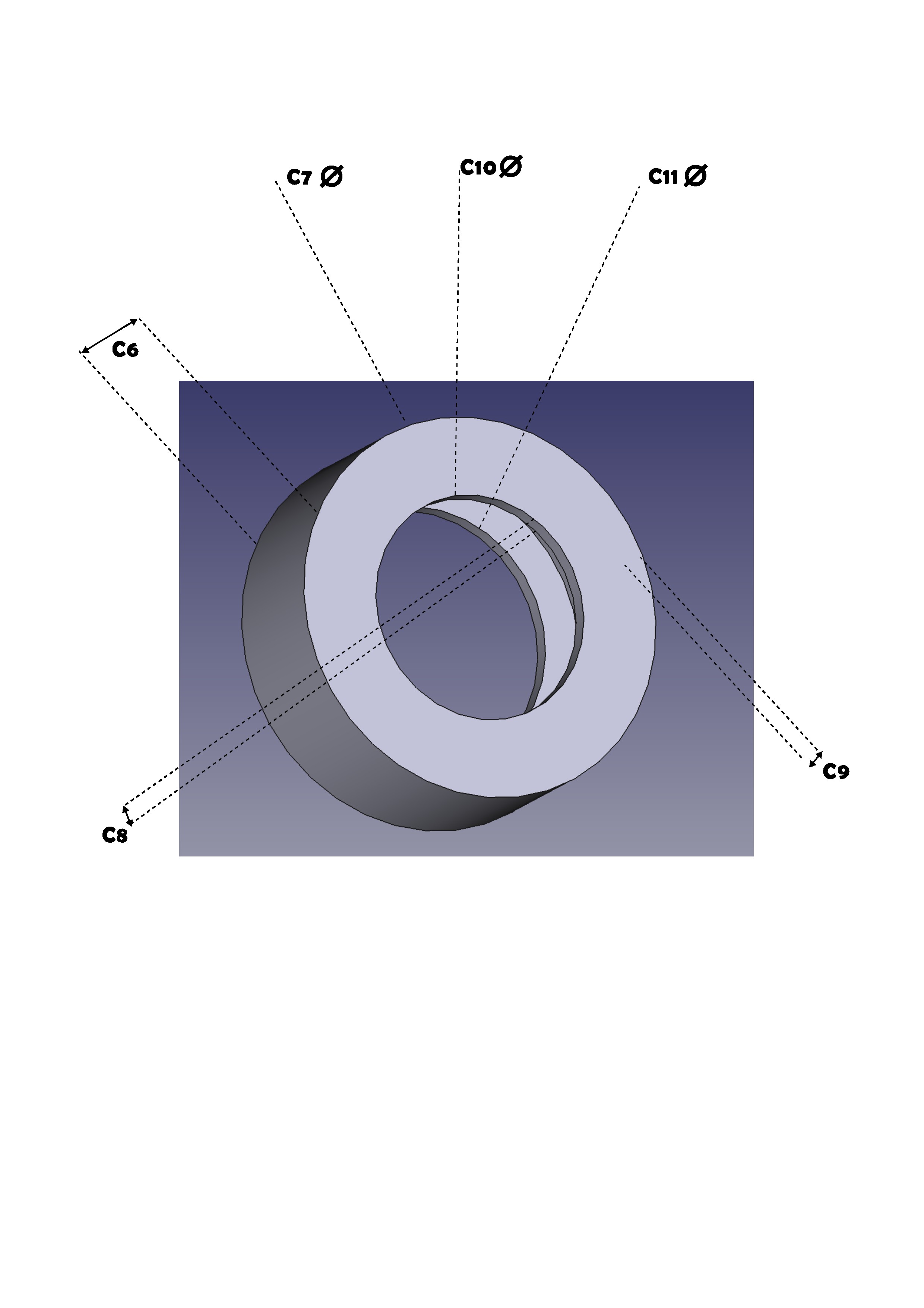 "Pneu" de rechange paramétrique pour roulette de douche - Parametric replacement “tire” for shower casters — miniatura 2