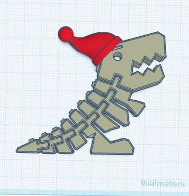 flexy Rexy Christmas hat