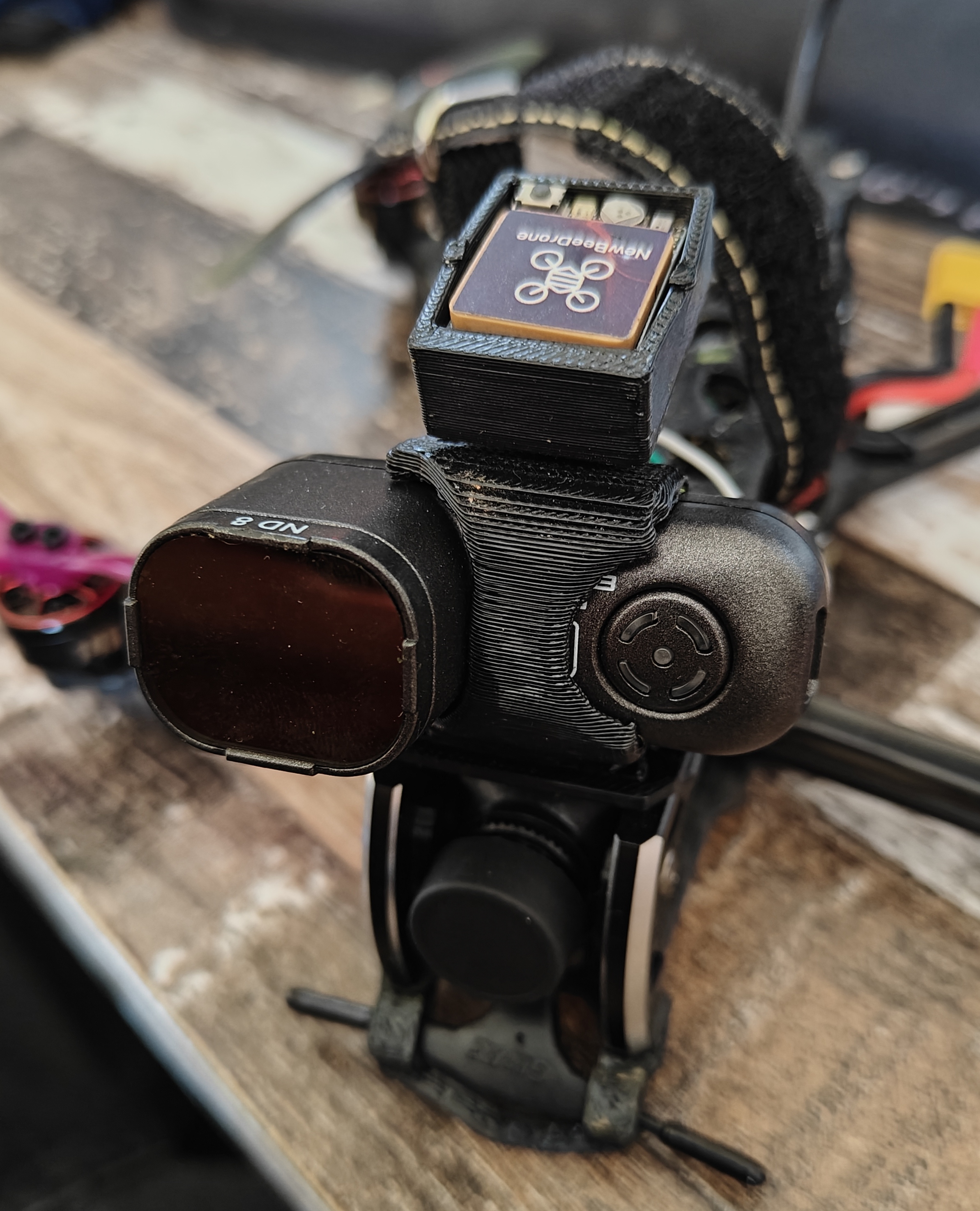 Runcam Thumb Pro + BeeID 25mm mount for TERN LR-40 3D model