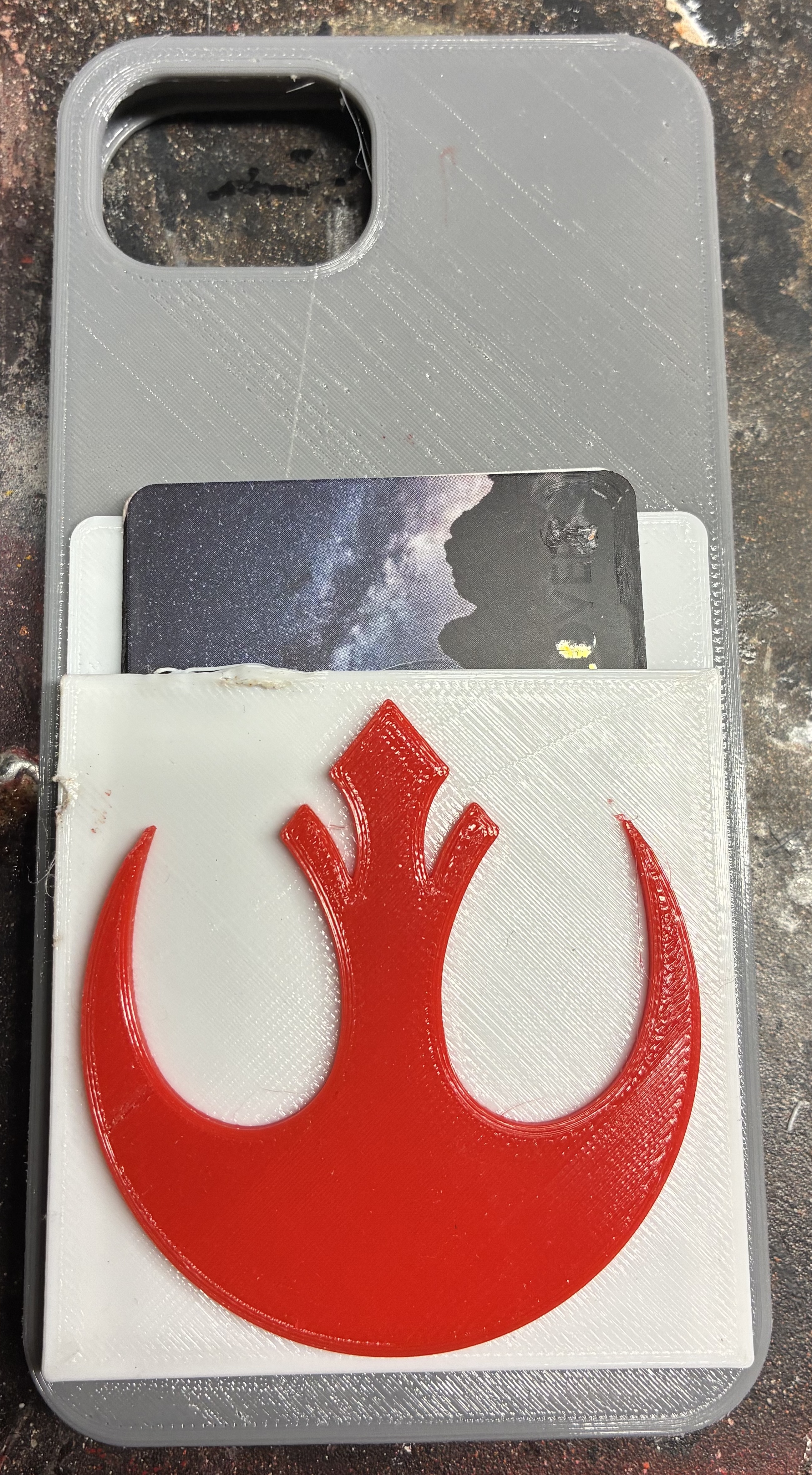 Star Wars Rebel Symbol iPhone 16e Case with 3 Card Holder