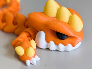Articulated Dragon 030 - Print in place - No supports - 3mf - STL