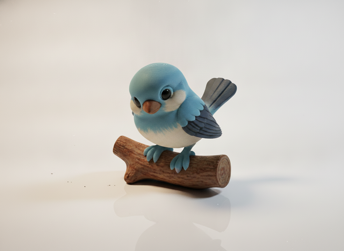 Cute Bird On Branch