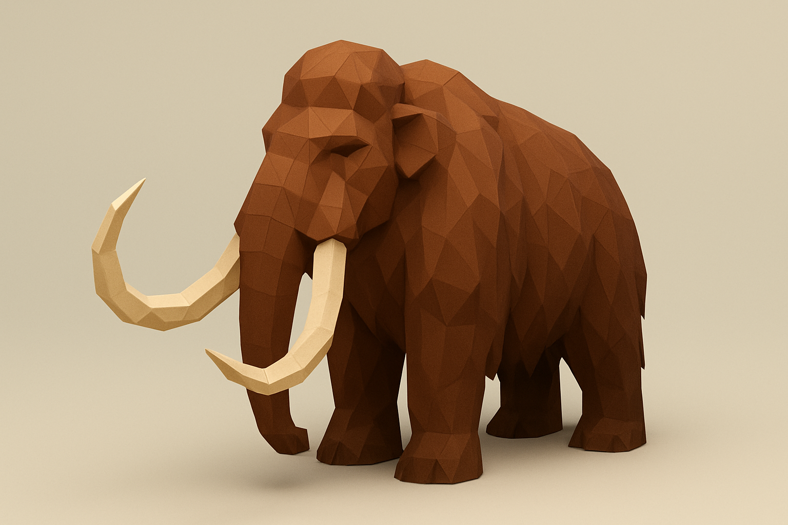 Low poly mammoth