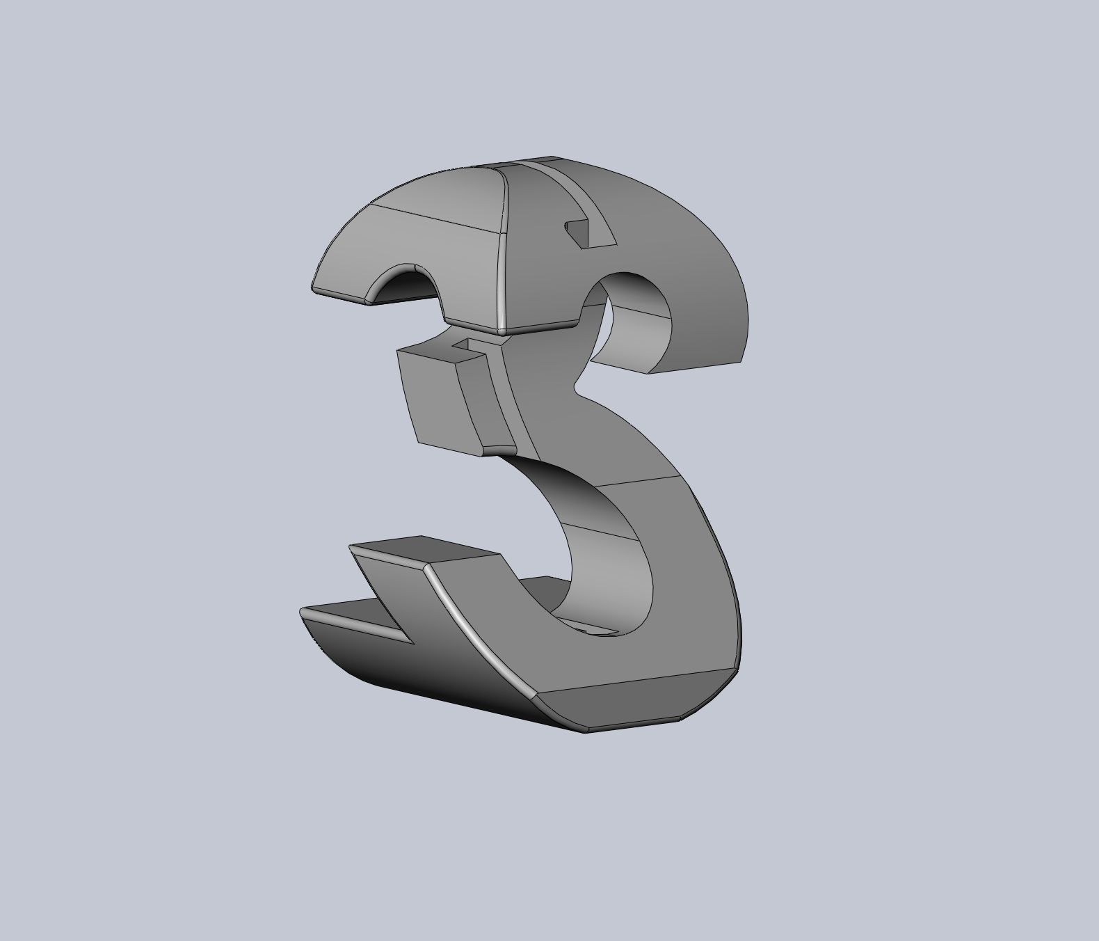 1-2-3 3-Way Perspective Text Geometry Gimmick