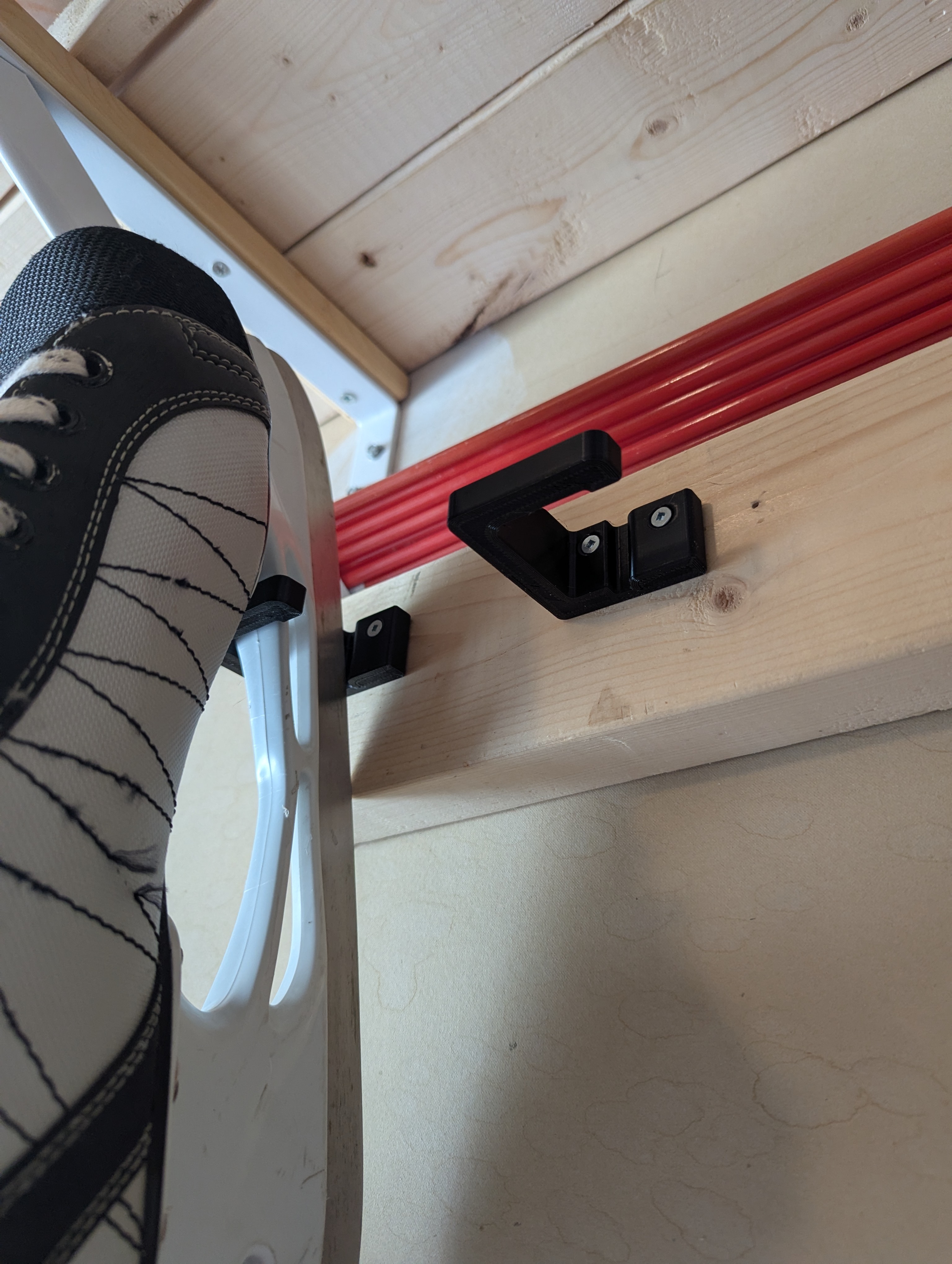 Ice skates storage hook